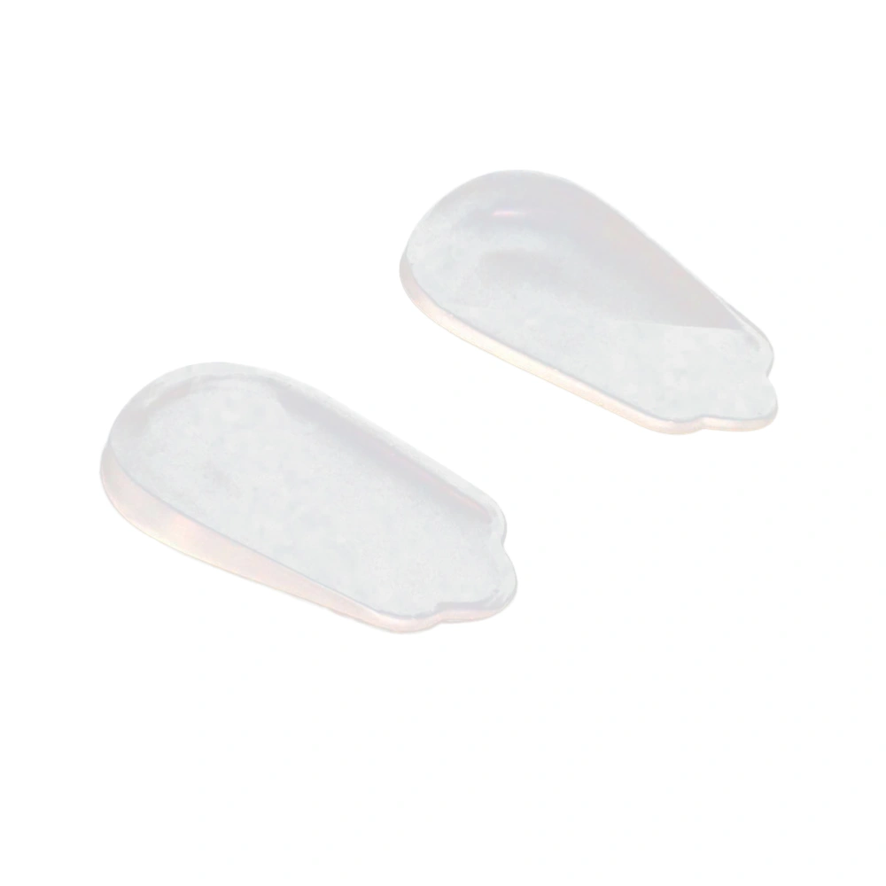 1 Pair of Orthotic Insoles Silicone Heel Pads Transparent Lift Insert Pads for O/X Legs Correction (Size S)