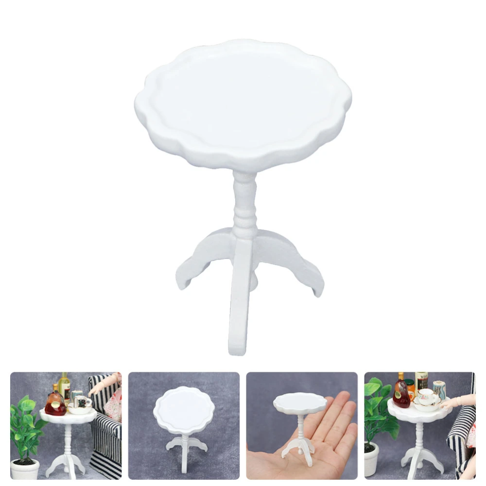 1Pc Mini Furniture Mini Round Table Mini House Furniture Miniature Table