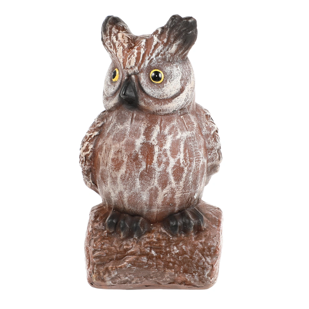 1pc Imitation Owl Small Ornaments Garden Lawn Garden Creative Decor (Coffee)