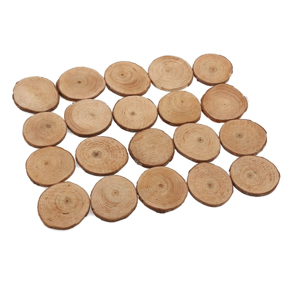 OULII 20pcs 5-6CM Wood Log Slices Discs for DIY Crafts Wedding Centerpieces (Wood Color)