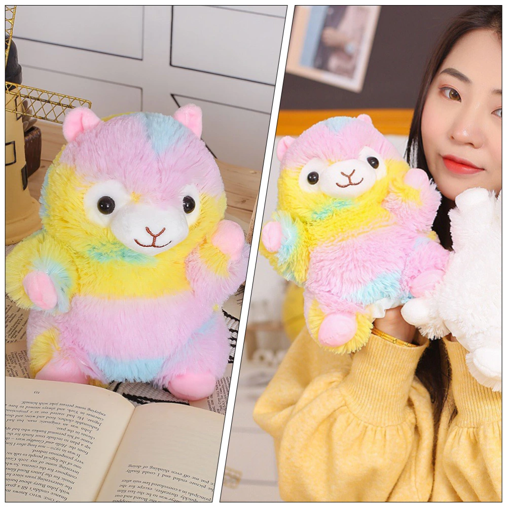 1Pc Plush Alpaca Doll Hand Puppet Plush Doll Toy Storytelling Plaything