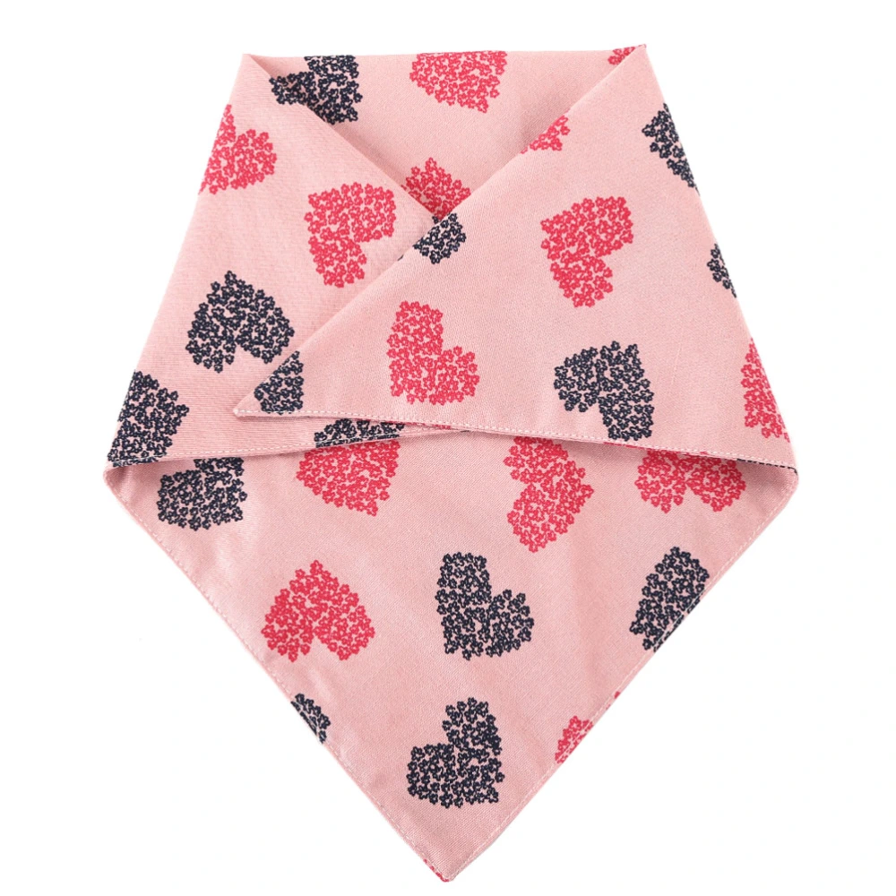 Pet Collar Triangle Dog Saliva Towel Pet Supplies Pet Scarf Valentines Day Themed Bib Dog Saliva Towel (Pink Size M)