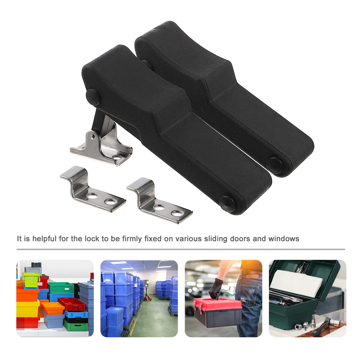 2PCS Concealed Toggle Catch Lightweight Latch Lock Durable Clamp Hasp