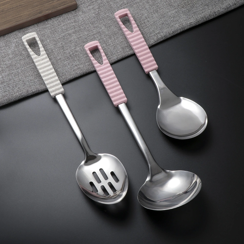 Stainless Steel Spoon Rice Paddle with Short Handle for Home Kitchen