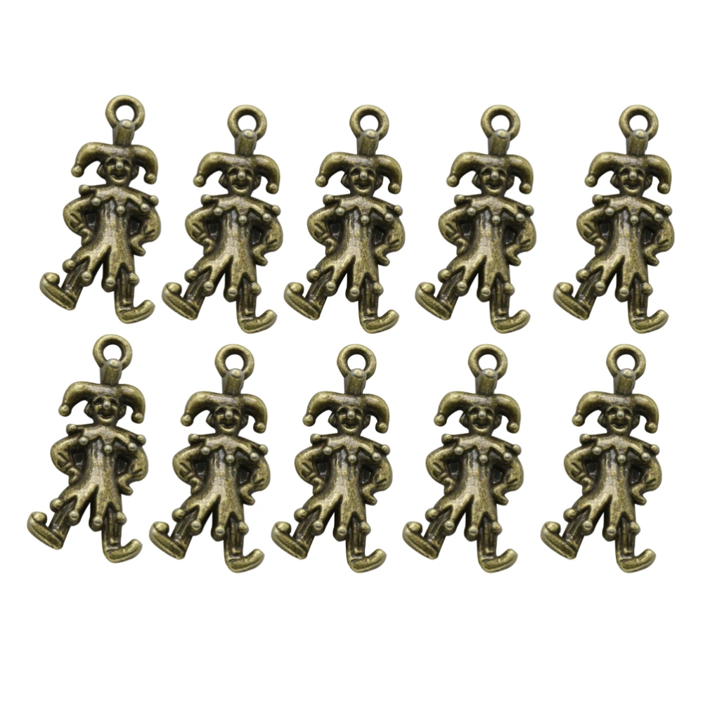 20pcs Alloy Clown Shape Pendants Charms DIY Jewelry Making Accessory for Necklace Bracelet (Bronze)