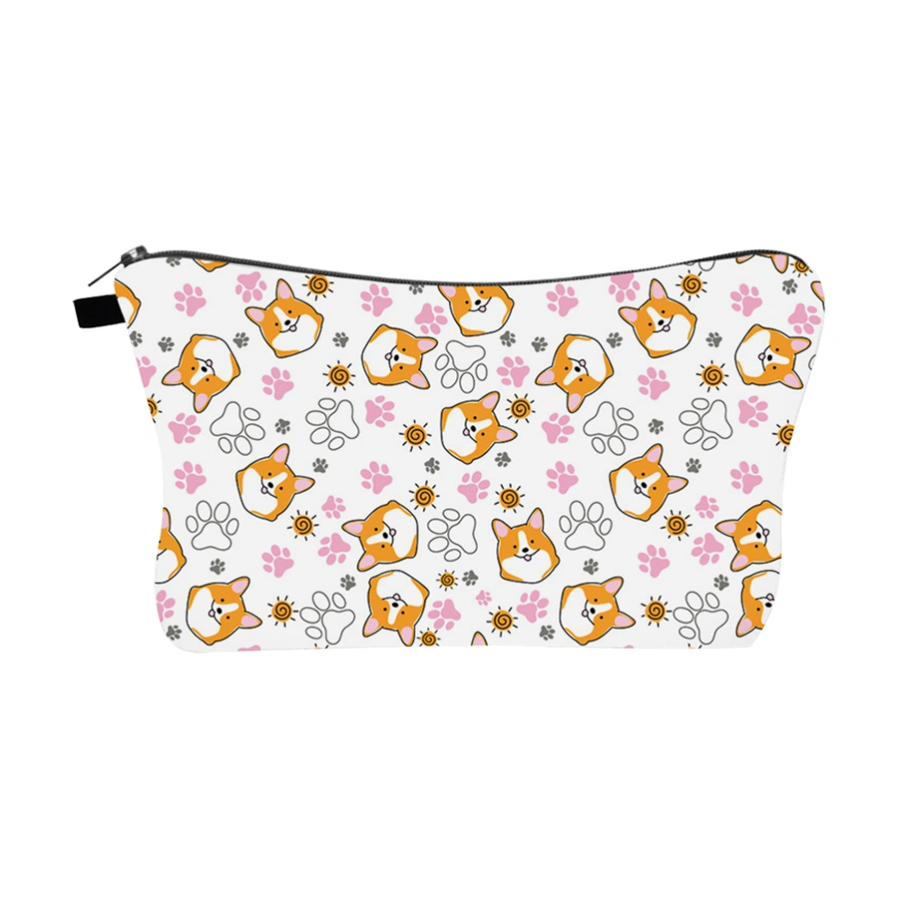 Portable Cartoon Cosmetic Bag Versatile Zipper Makeup Pouch Travel Toiletry Bag