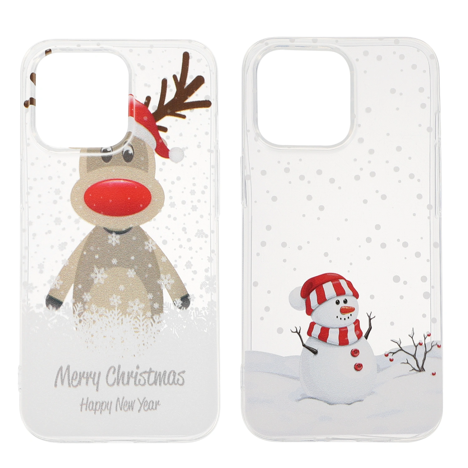 2Pcs Christmas Phone Cases Smartphone Case Compatible for iPhone13 Pro (Assorted Color)