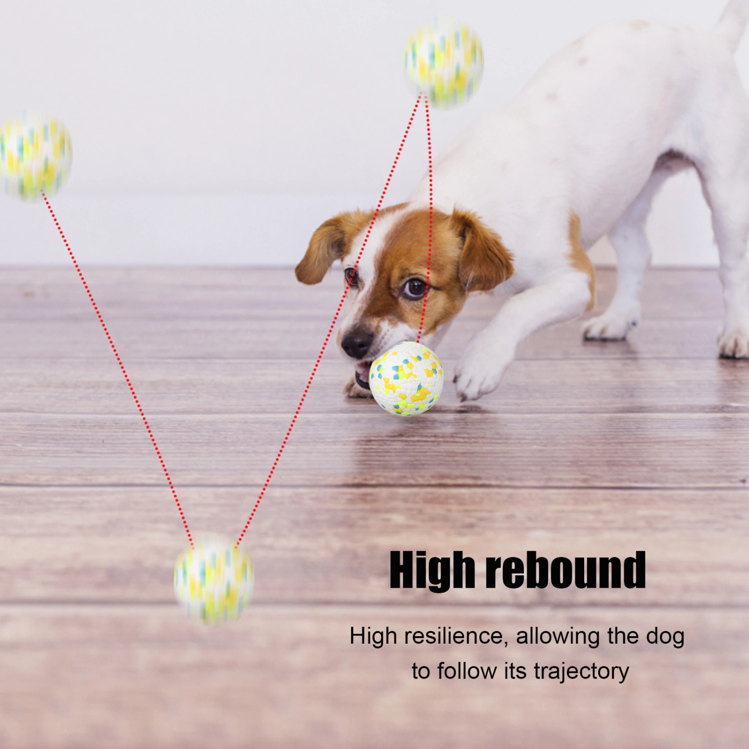 2Pcs Dog Ball Toys for Aggressive Chewers Bouncy Dog Balls Dog Chew Balls Durable Dog Toys