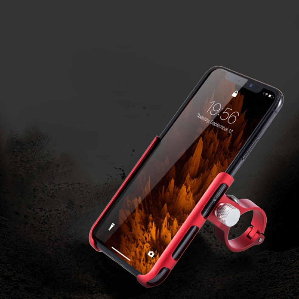 Aluminium Alloy Navigation Support Universal Phone Stand Prcatical Navigator Clip Navigator Support for Motorcycle Bike Cycling (Red)