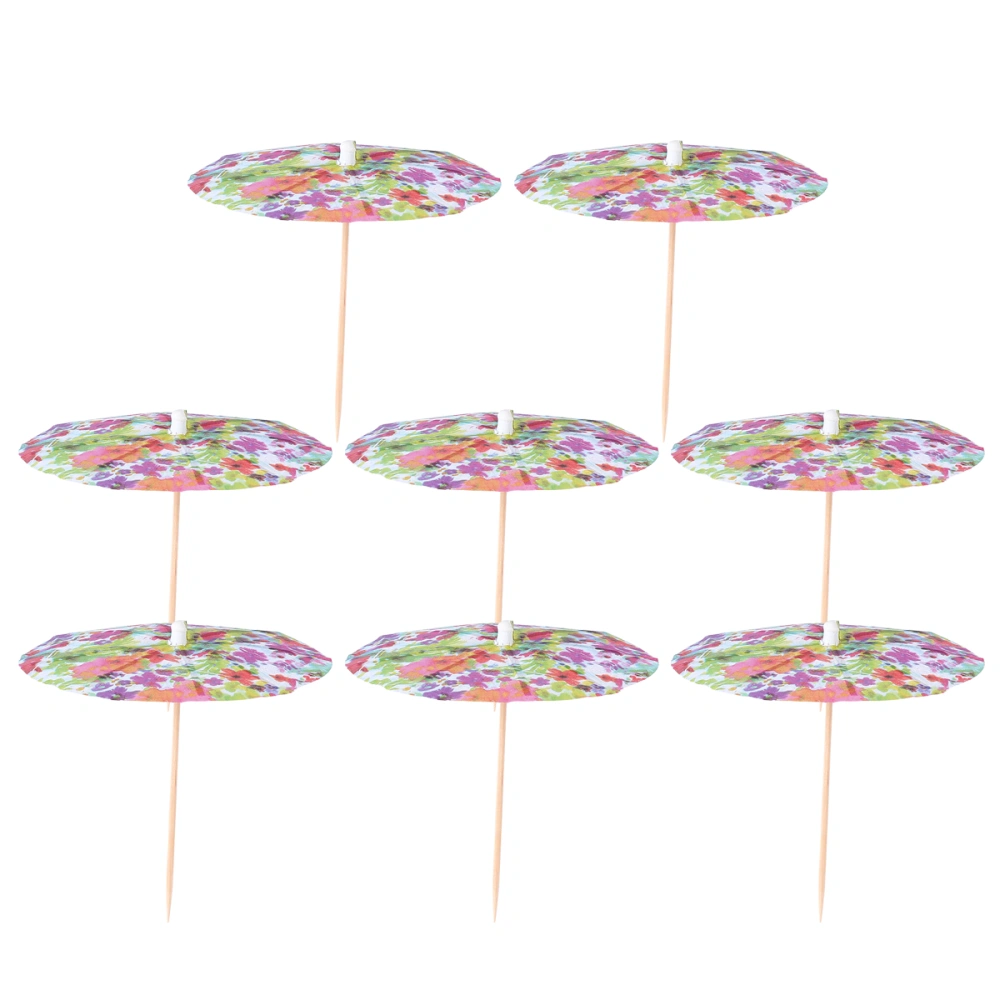 20pcs Umbrella Toppers Drink Picks Cupcake Toppers Umbrella Paper Parasol Picks