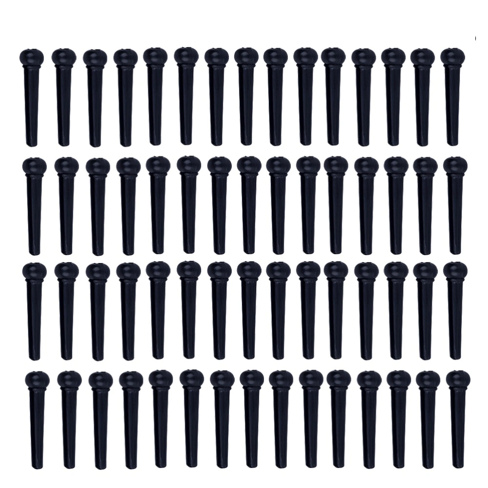 100pcs Ballad Guitar Bridge Durable String Nails Pin String Studs String Pegs Guitar Accessories (Black)