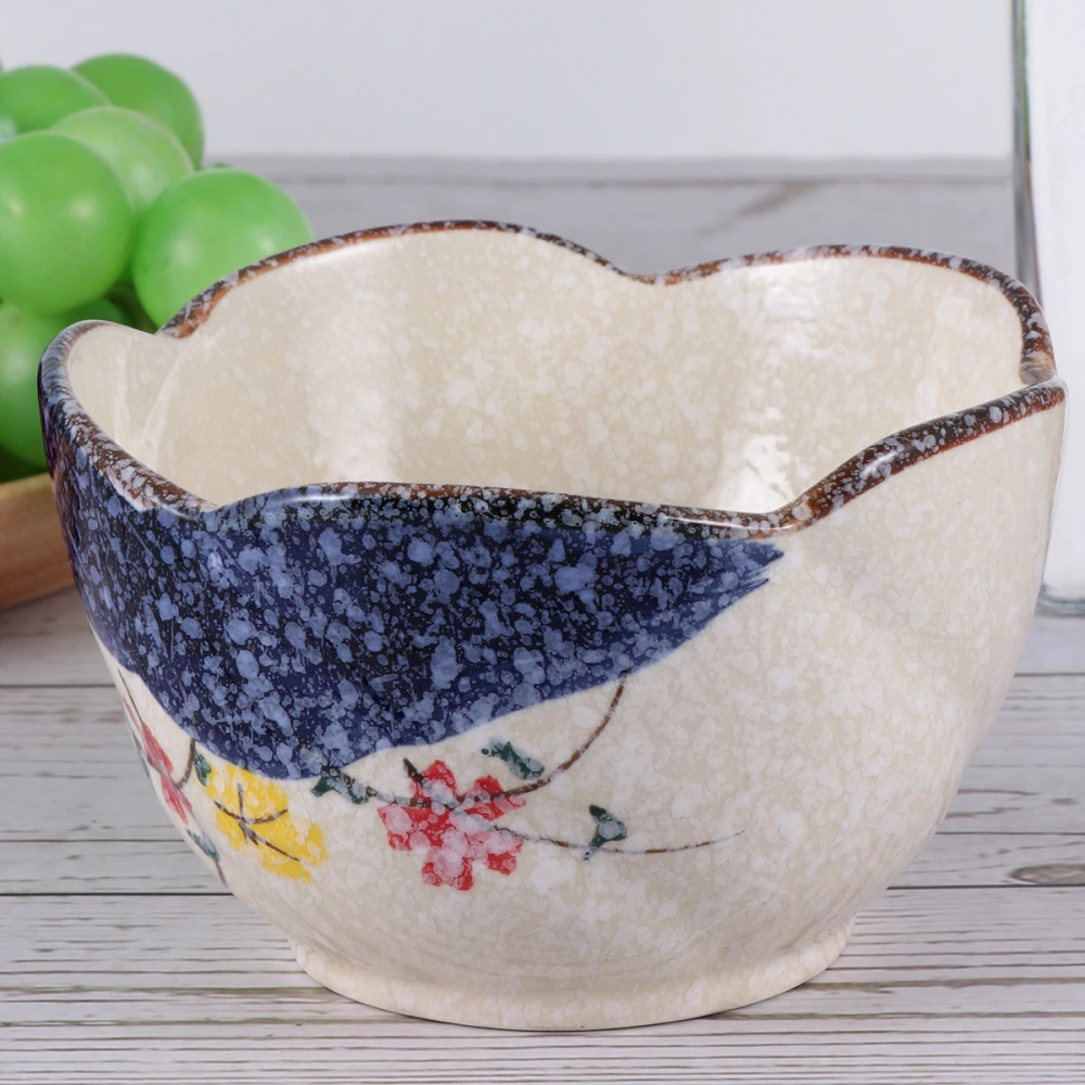 Japanese Style Ceramic Bowl Creative Lotus Shape Salad Bowl Ceramic Bowl Food Container Tableware