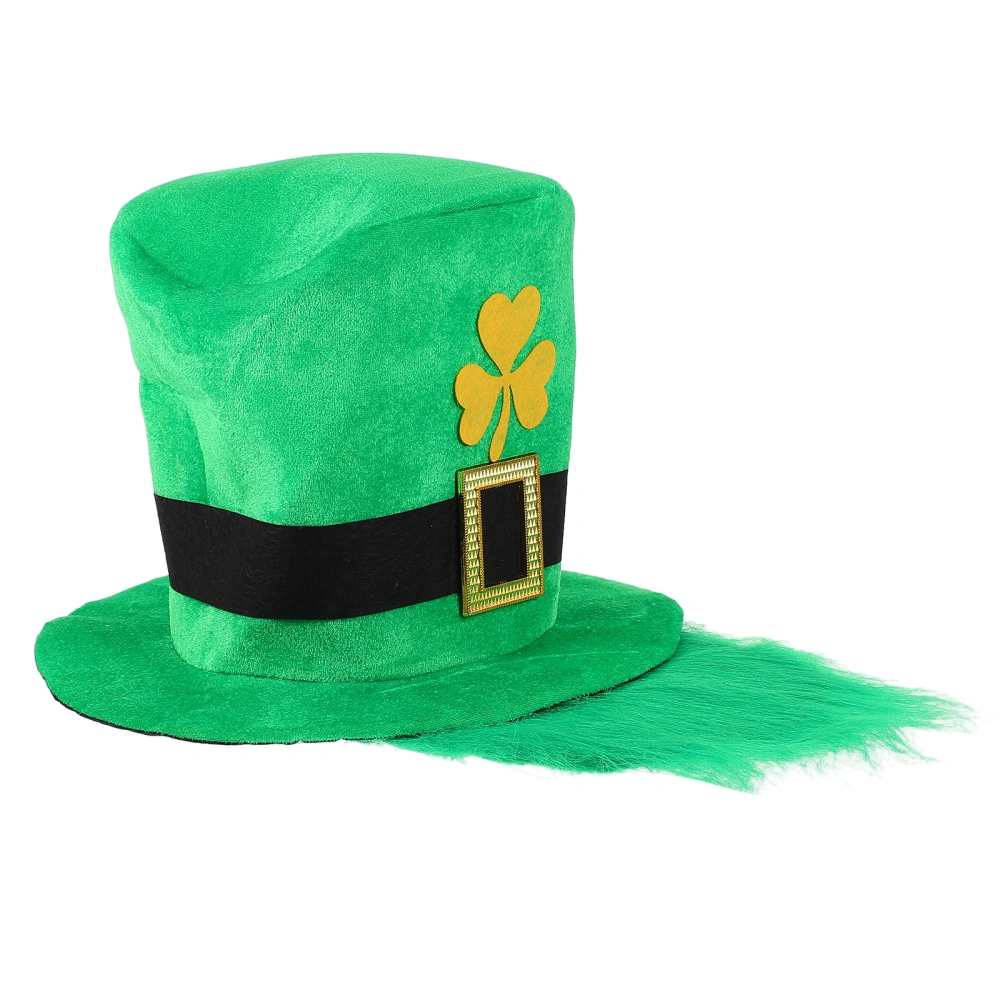 1pc Festival Party Clover Hat Decoration St. Patrick's Day Unique Hat Beard Hat