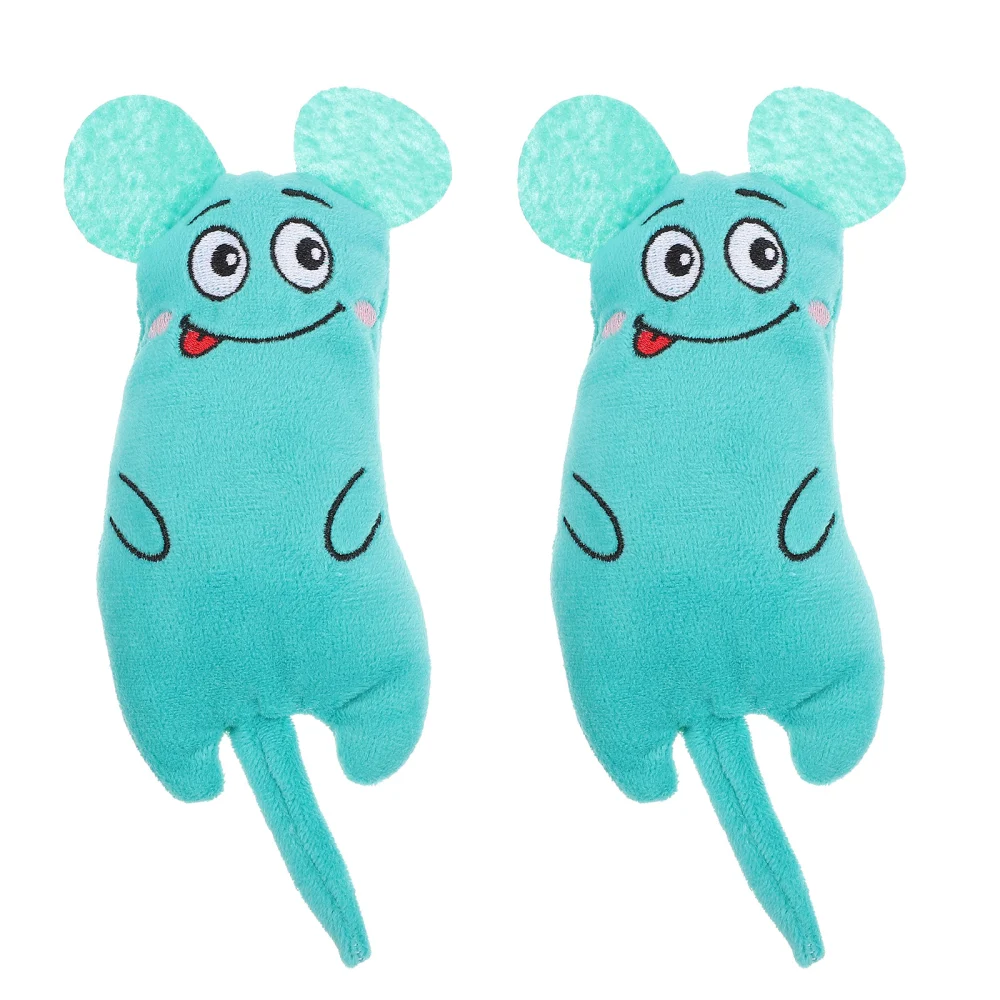 2pcs Catnip Cat Toys Pet Chew Bite-Resistant Tooth Grinding Plush Play Toys