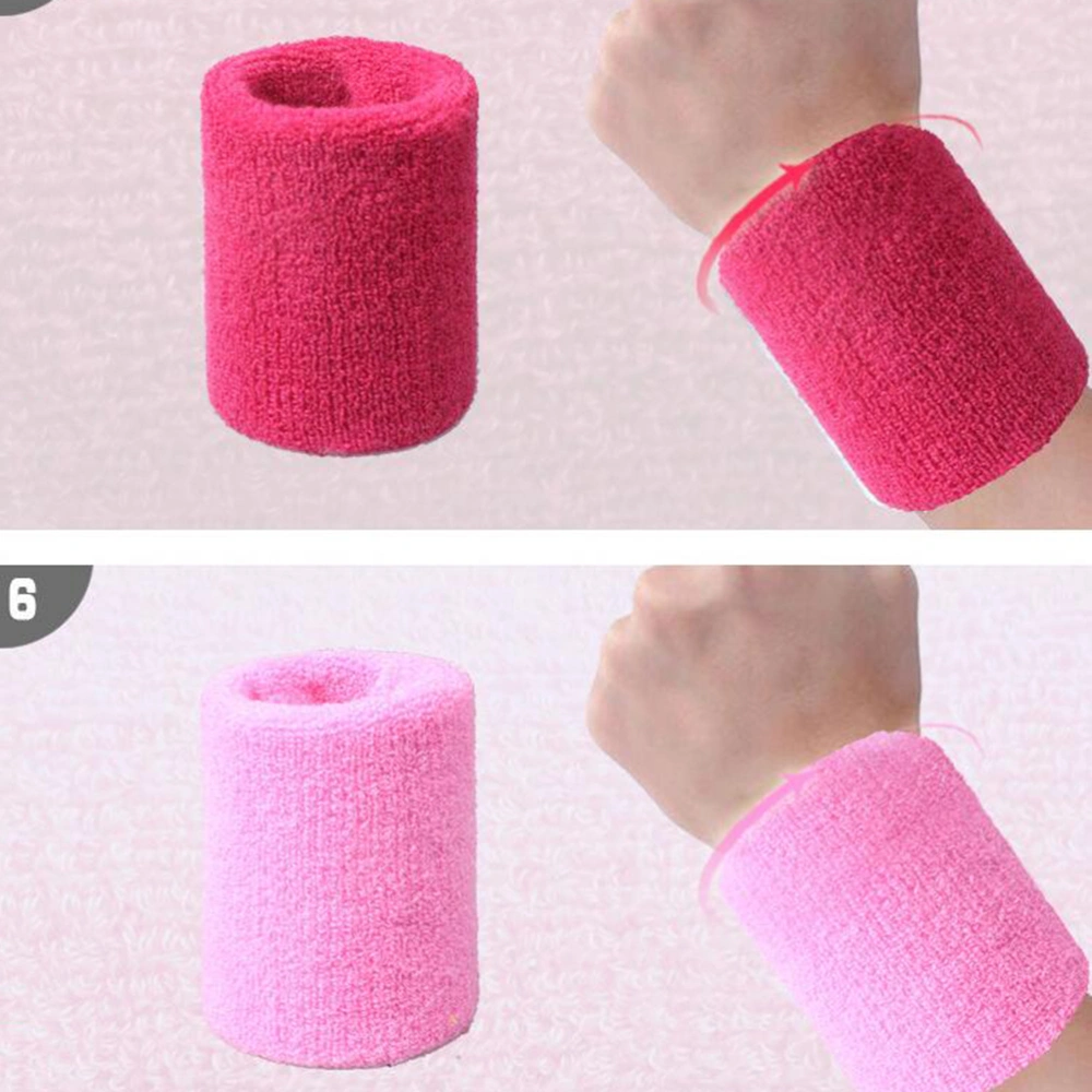 14 Pcs 8cm Lengthen Sports Wristbands Sweat Absorbent Wrist Protector Universal Colorful Cotton Wrist Brace for Fitness