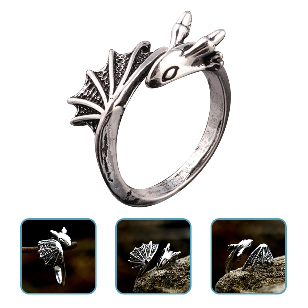 Dragon Ring Retro Ring Opening Finger Rings Cool Style Ring Jewelry for Men