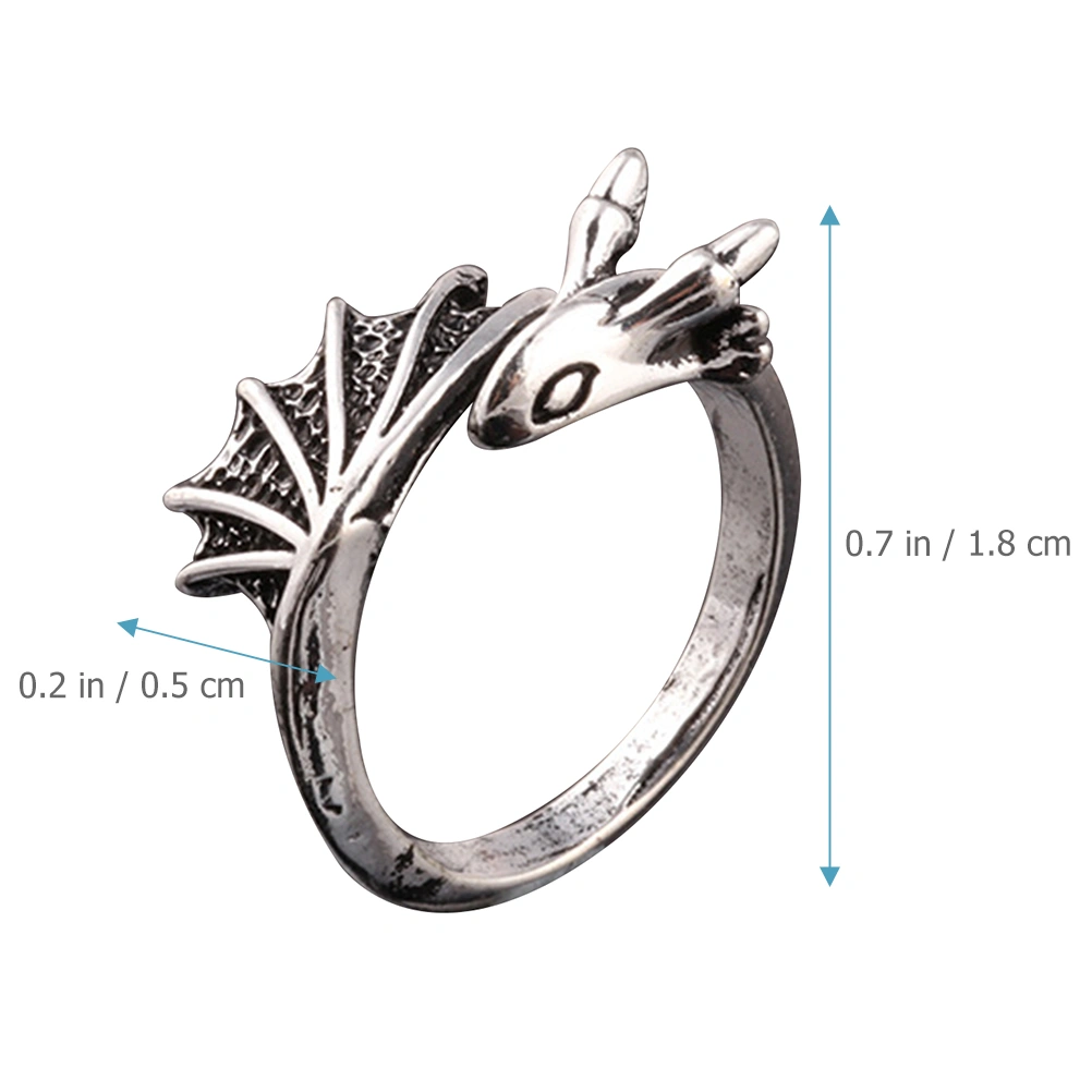 Dragon Ring Retro Ring Opening Finger Rings Cool Style Ring Jewelry for Men