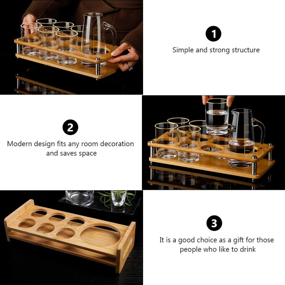 1Pc Shot Glasses Organizer Multi-Holes Whiskey Glasses Storage Rack Cup Display Holder