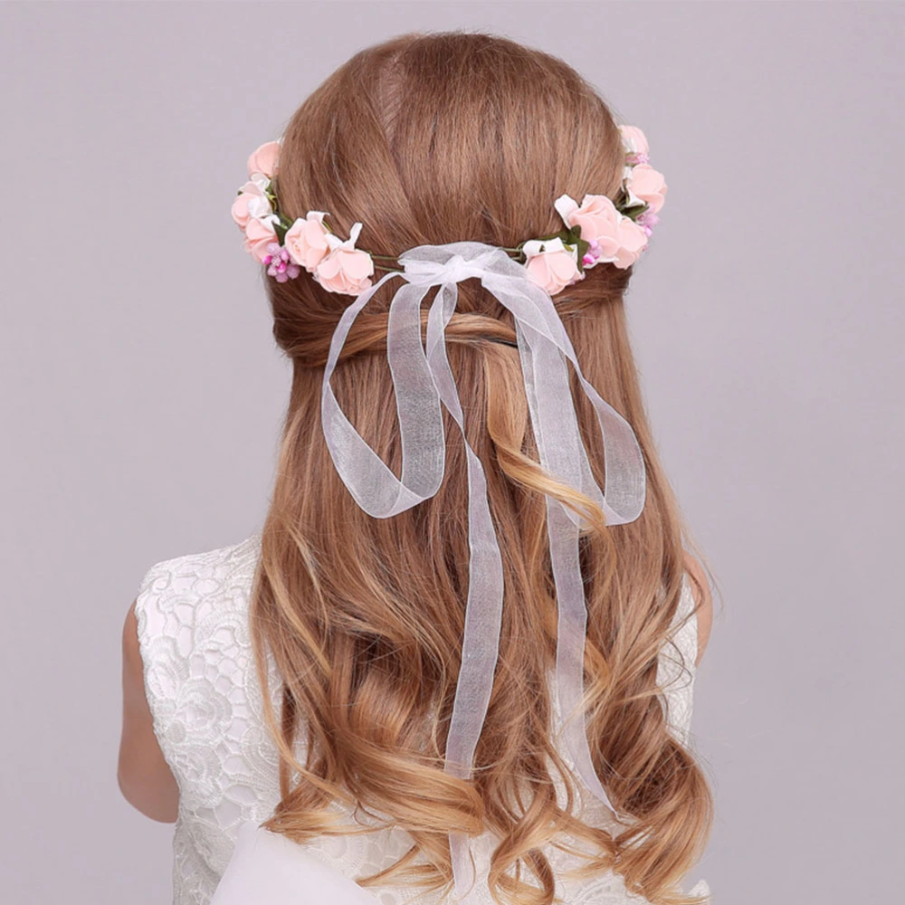 1Pc Wedding Bridal Bridesmaid Headband Flower Garland Headdress Headpiece