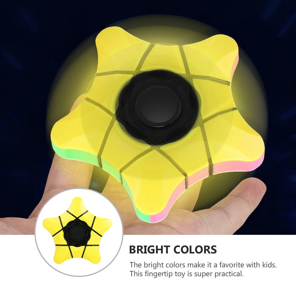 1pc Fingertip Cube Toy Puzzle Toy Interesting Early Educational Toy (Yellow)