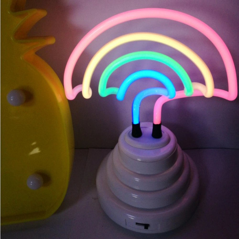 Neon Light Tube Desk Lamps Neon Night Lamp for Wedding Birthday Party Bedroom Decoration Perfect Gift