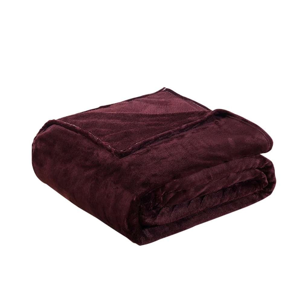 Thick Blankets Flannel Fleece Blanket Lightweight Warm Bed Blanket 70x100cm (Dark Coffee)