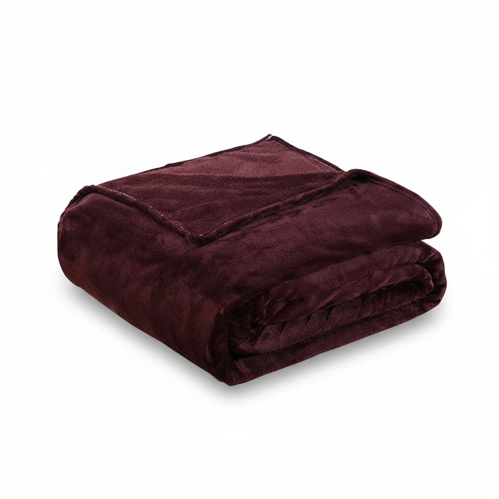 Thick Blankets Flannel Fleece Blanket Lightweight Warm Bed Blanket 70x100cm (Dark Coffee)