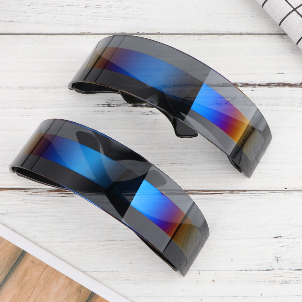 2pcs Dance Glasses Fashionable Party Festival Colorful Headband Glasses Cool Funny Personalized Prop Glasses (Grey)