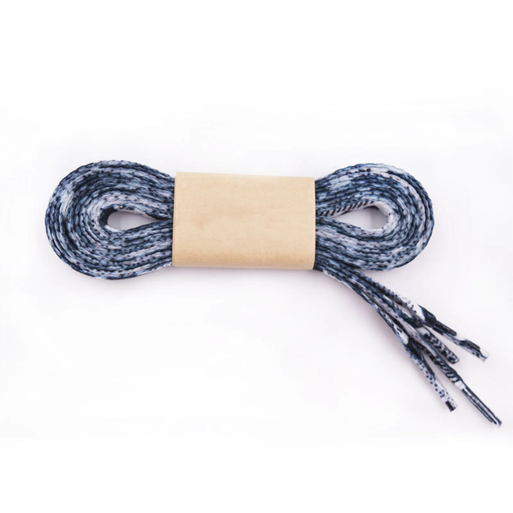 2Pairs of Casual Sneaker Polyester Shoe Strings Printed Shoelaces Fashion Shoe Lace(Floral Noise + Black And White Noise)