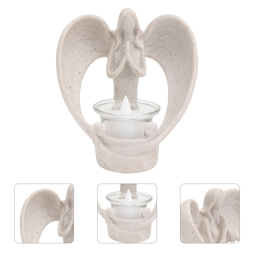 1 Set Angel Candlestick Decor Candlestick Adorn Angel Pattern Candlestick