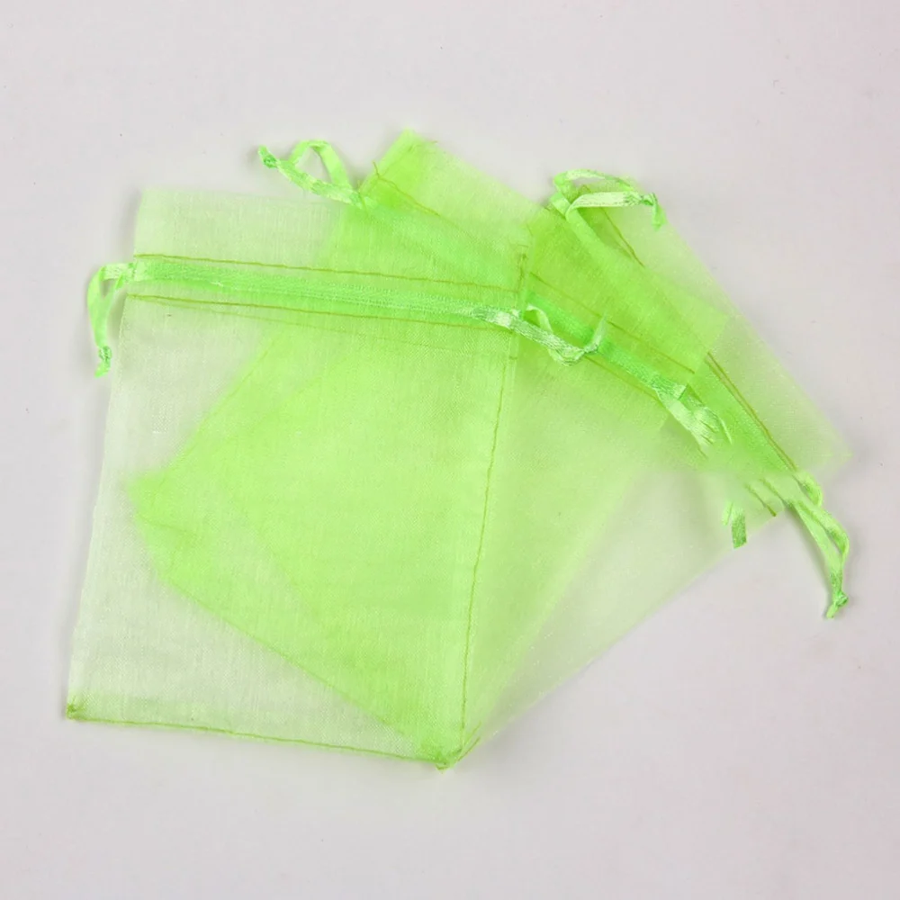 100pcs Drawstring Organza Gift Bags Mesh Gauze Bags Jewelry Bag Packaging Bags Gift Pouch Portable Candy Bags Mixed Color