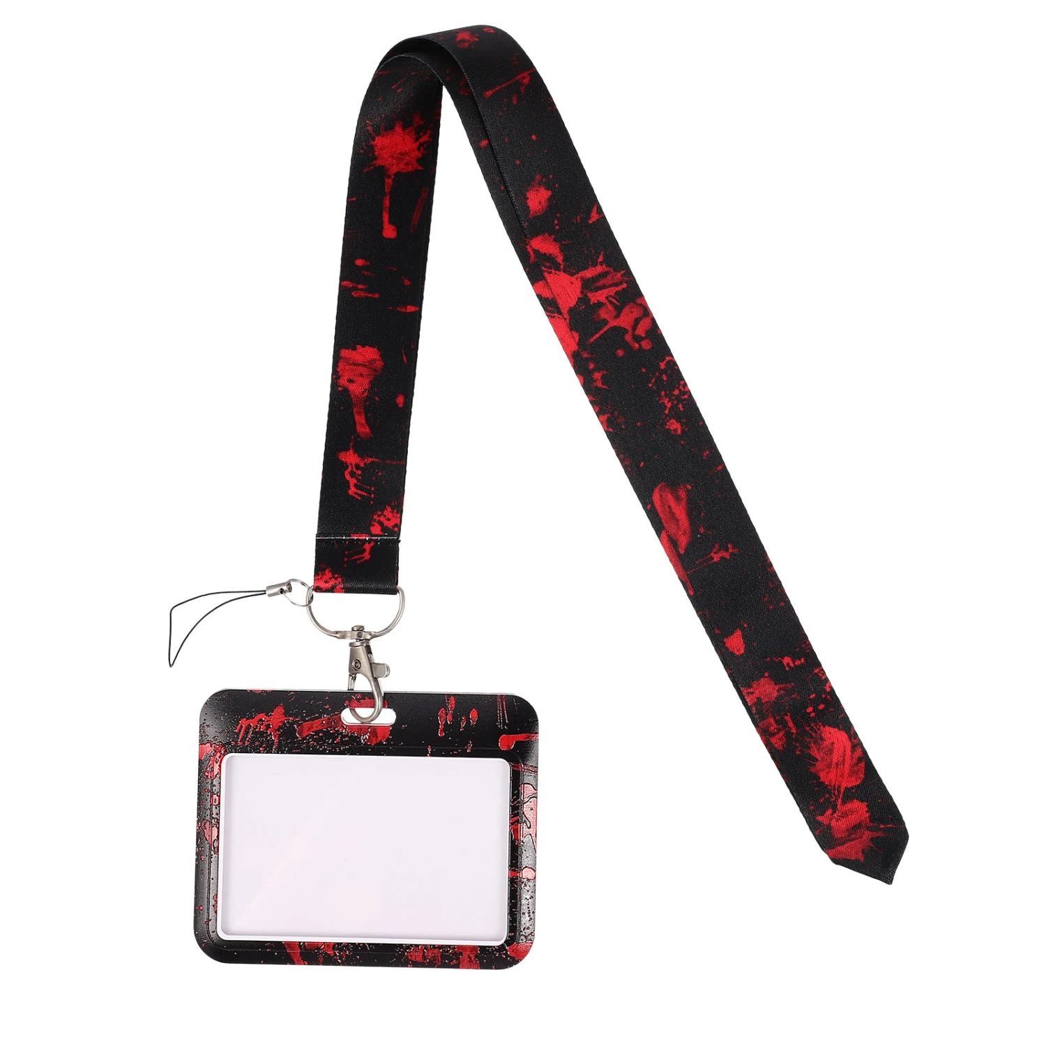 Halloween Lanyard with ID Card Badge Holder Halloween Bloody Lanyard Card Holder