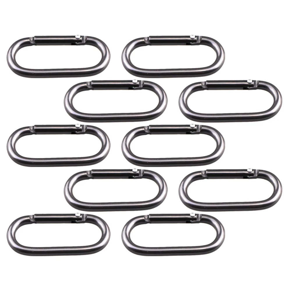 20pcs Portable Bottle Buckles Oval-type Carabiners Hanging Buckles Bag Accessories