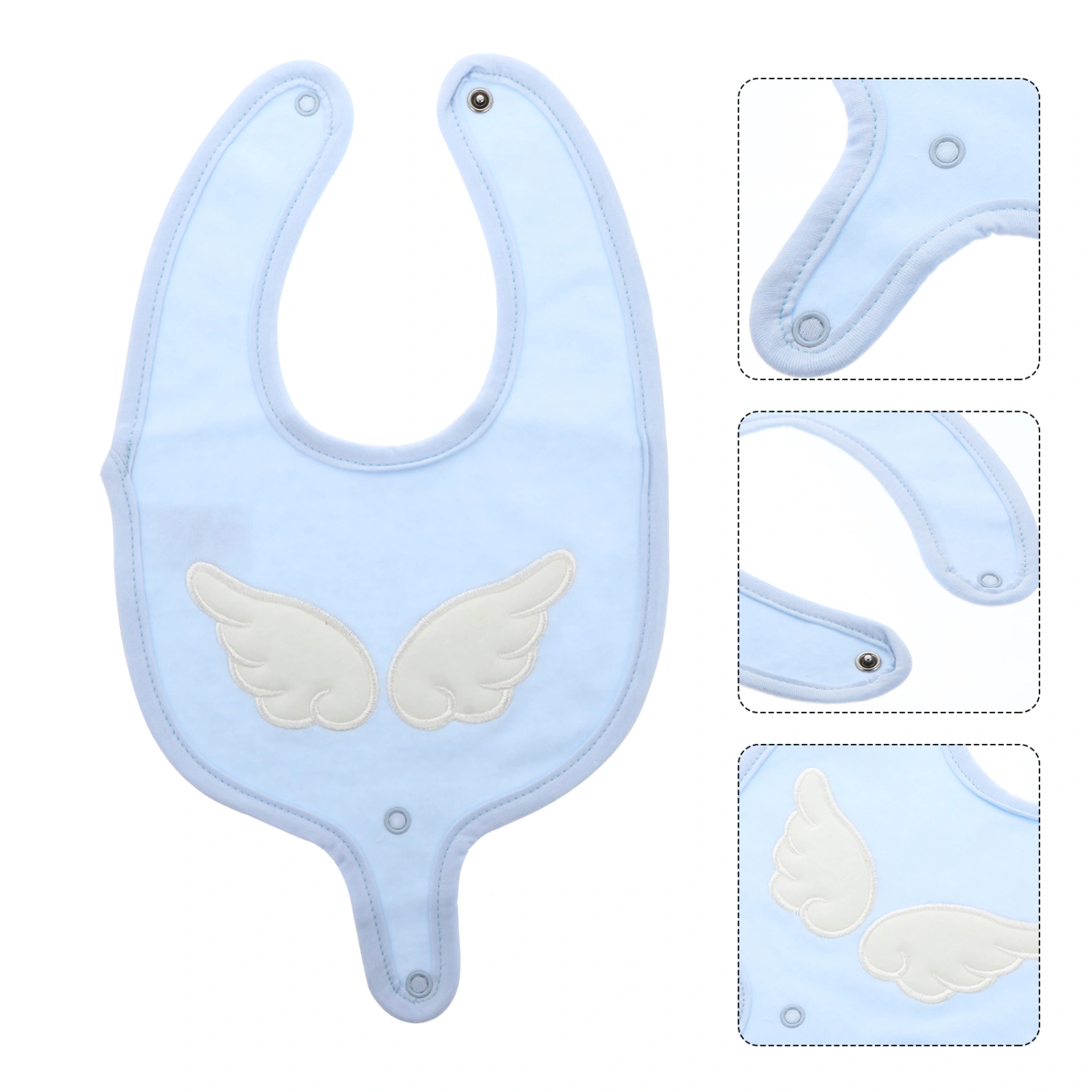1pc Baby Saliva Towel Infant Bib with Pacifier Buckle Cotton Drooling Bib