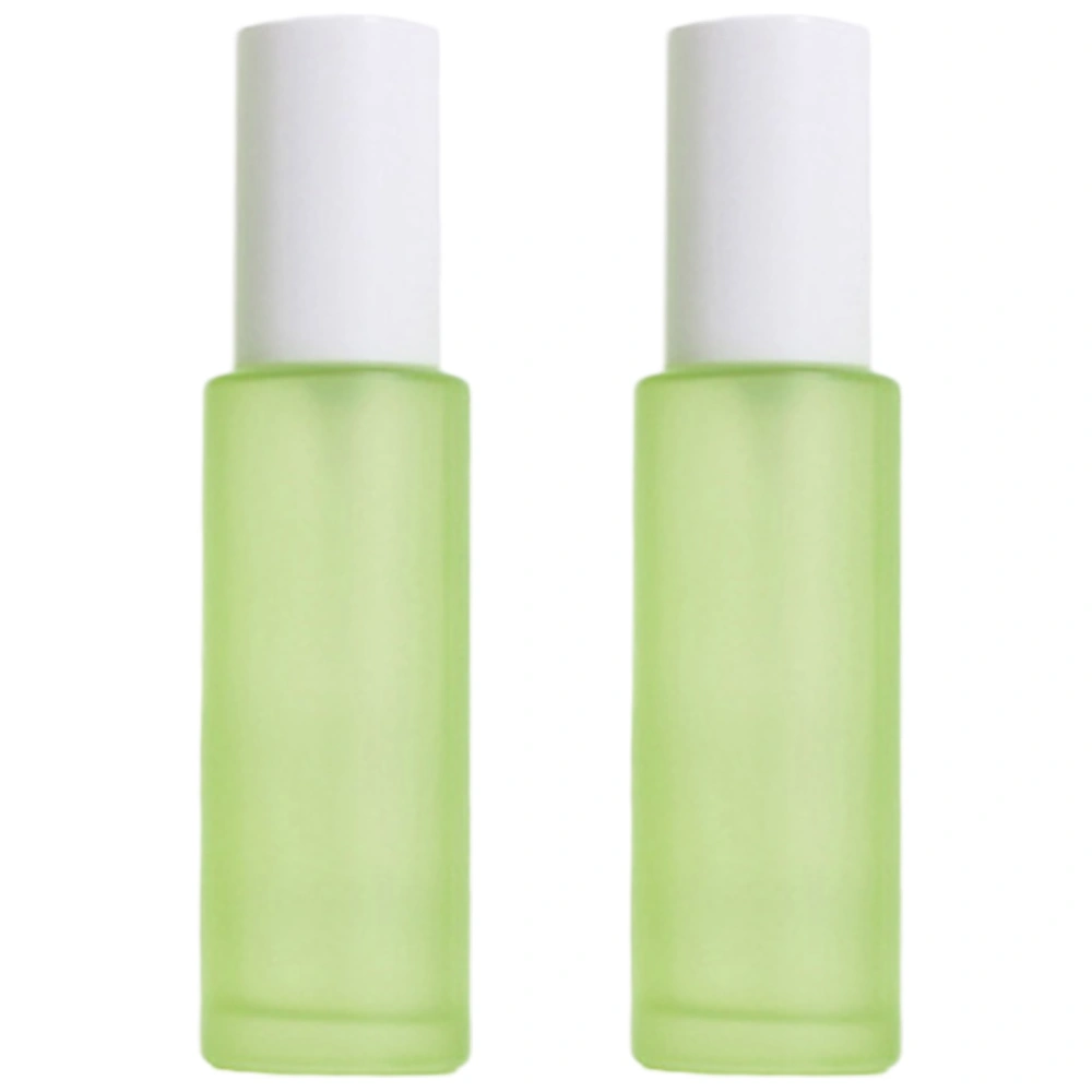 2pcs Travel Spray Cosmetic Bottle Subpackaging Bottle Dispenser Lotion Container Refillable Bottle (60ml Light Green)