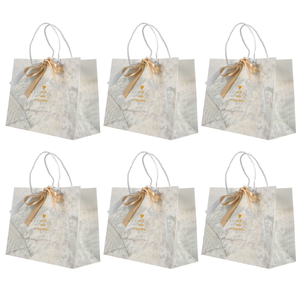 6pcs Gift Paper Bags Party Shopping Mall Wrapping Bags Wedding Festival Bags