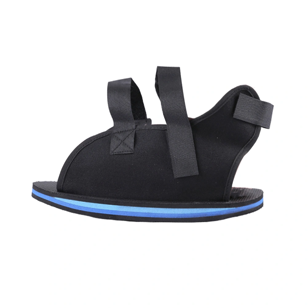 1Pc Foot Fracture Protective Shoes Gypsum Shoes Broken Toe Walking Shoes Black (YTH)