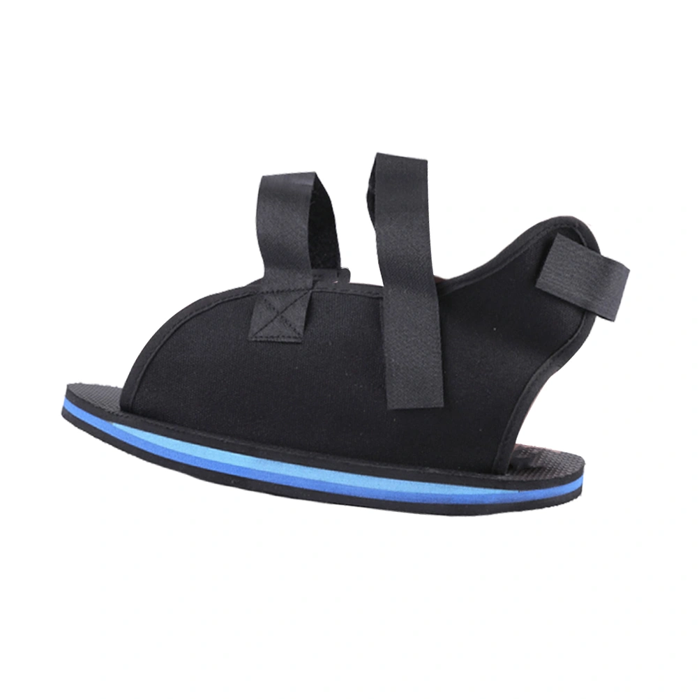 1Pc Foot Fracture Protective Shoes Gypsum Shoes Broken Toe Walking Shoes Black (YTH)
