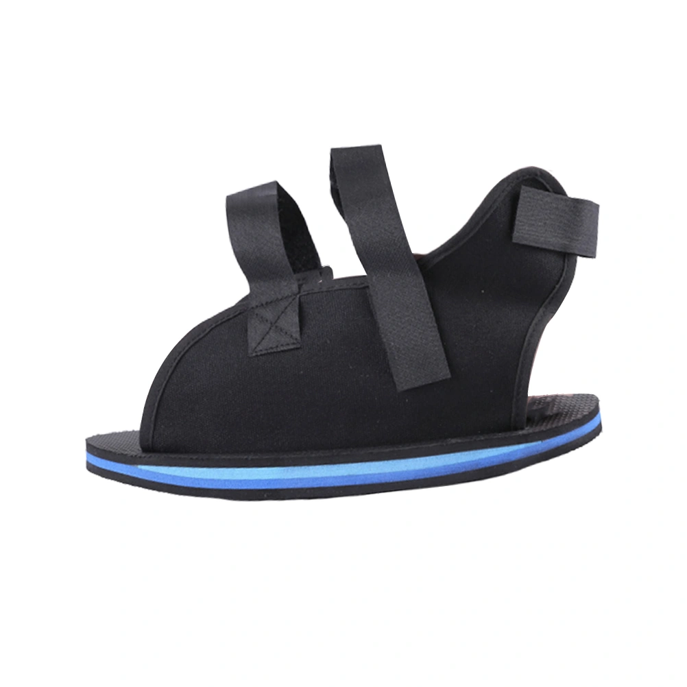 1Pc Foot Fracture Protective Shoes Gypsum Shoes Broken Toe Walking Shoes Black (YTH)