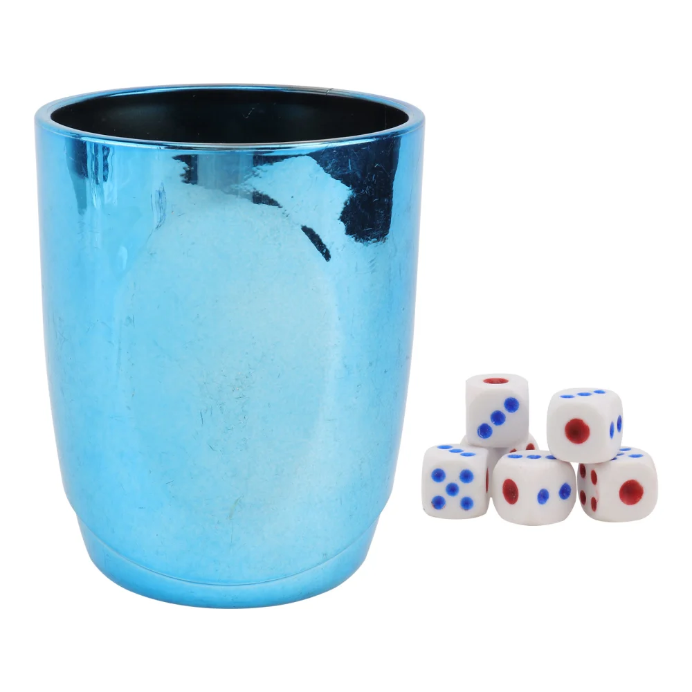 1Pc Electroplating Dice Holder Practical Playful Dice Cup Couple Game Props