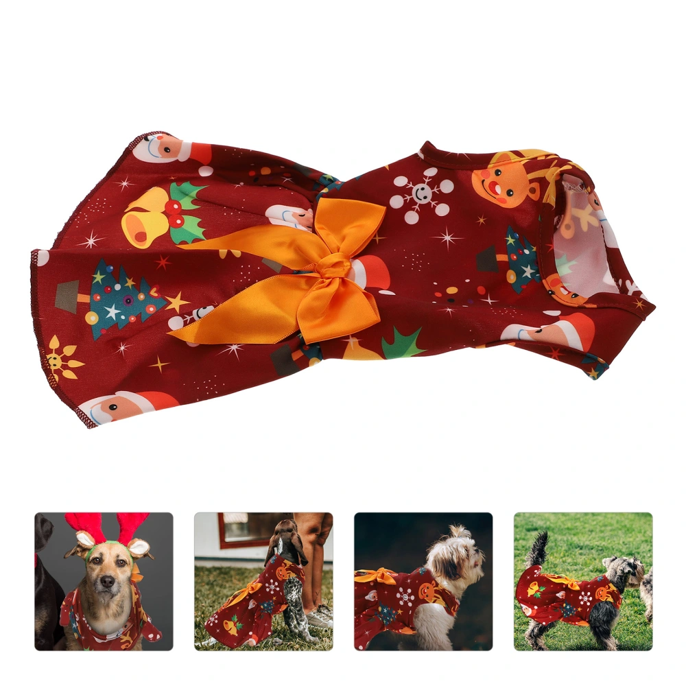 1pc Christmas Pet Clothes Puppy Skirt Pet Dog Apparel Breathable Dog Skirt