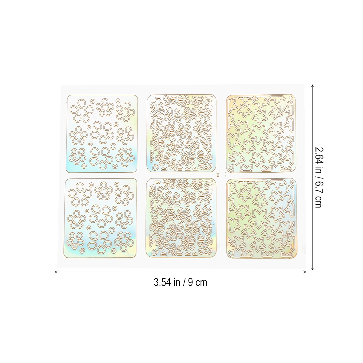 24pcs DIY Nail Art Hollow Stencil Sticker Easy Nail Stencil Sheet Decals Stickers