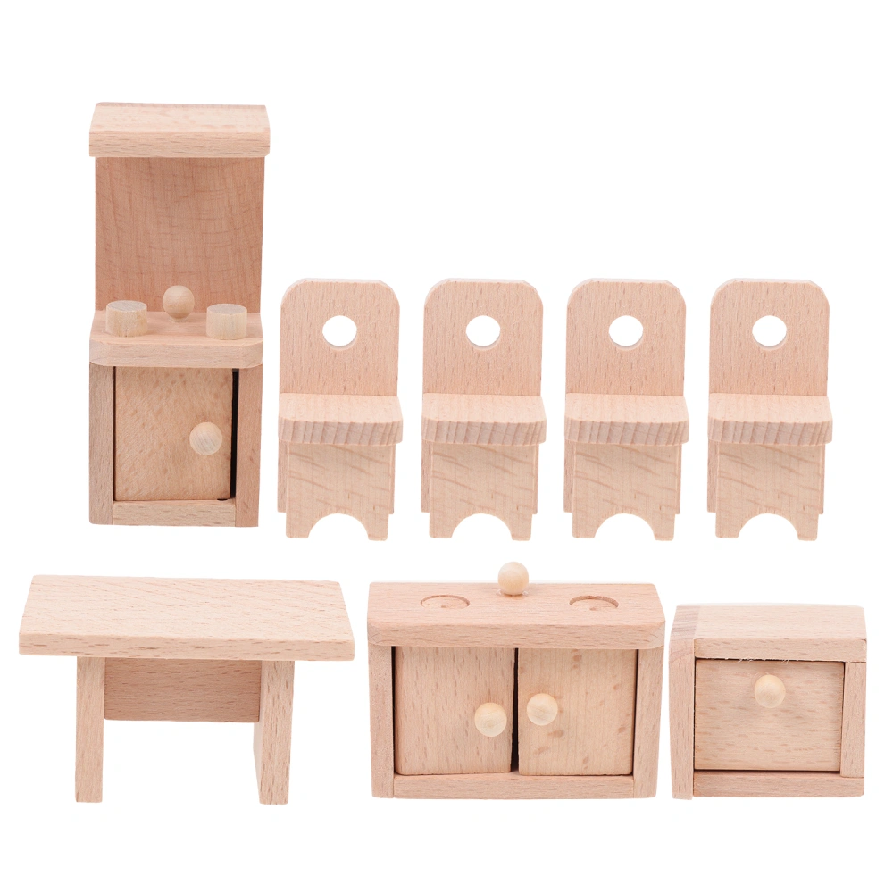 1 Set Miniature Furniture Mini House Decor Wood Miniature Doll House Decoration