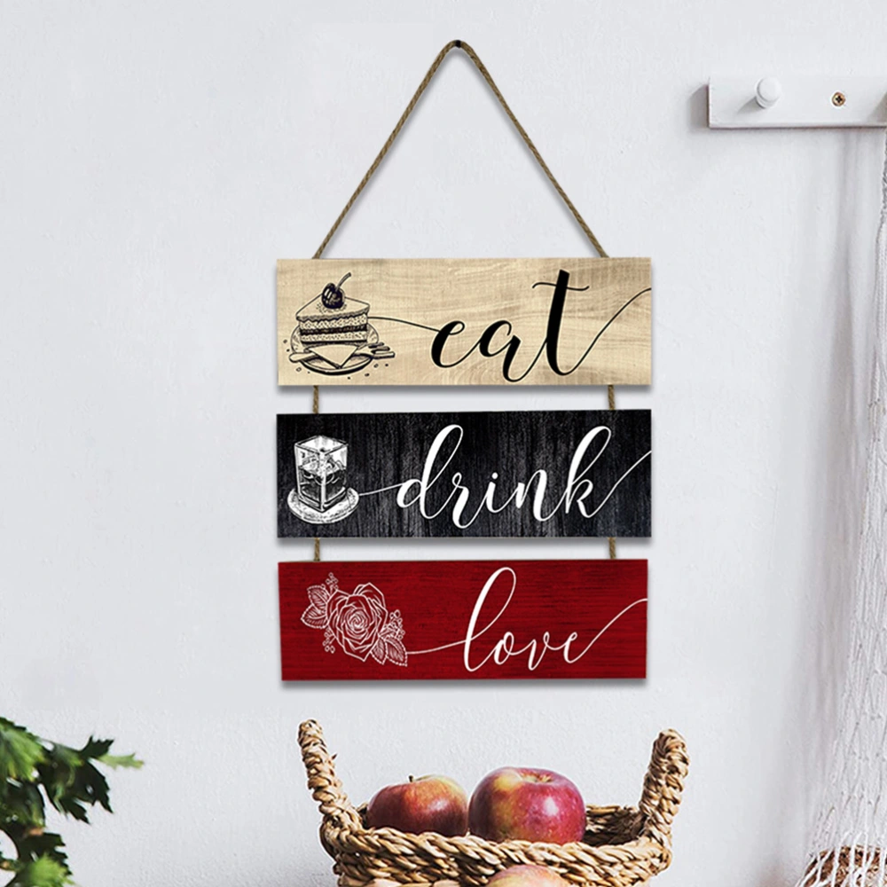 Wooden Dining Room Wall Sign Kitchen Door Wall Hanging Sign Hanging Wall Decor