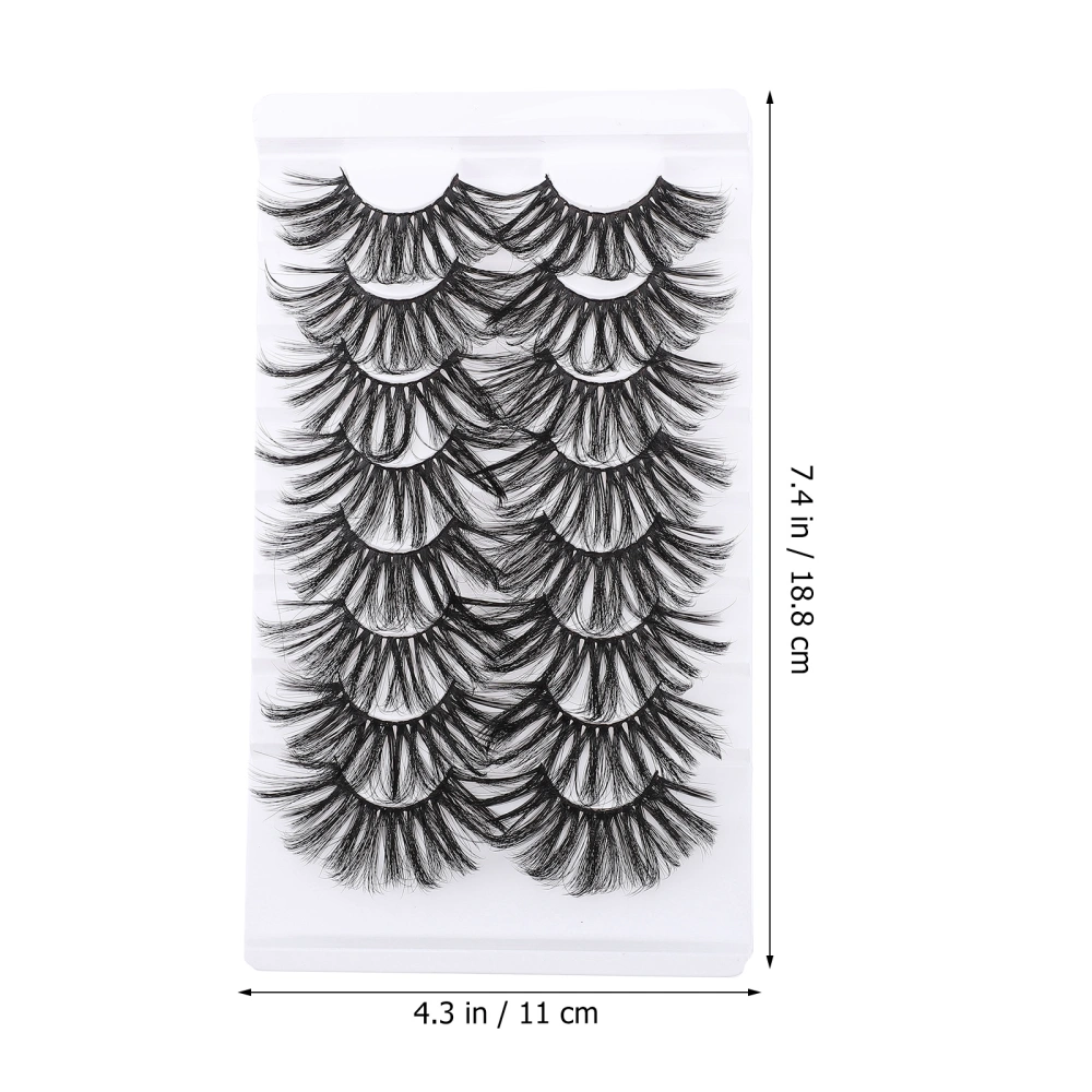 16 Pairs Natural Extension Eyelashes 25mm Fake Eyelashes Simulation Eyelashes