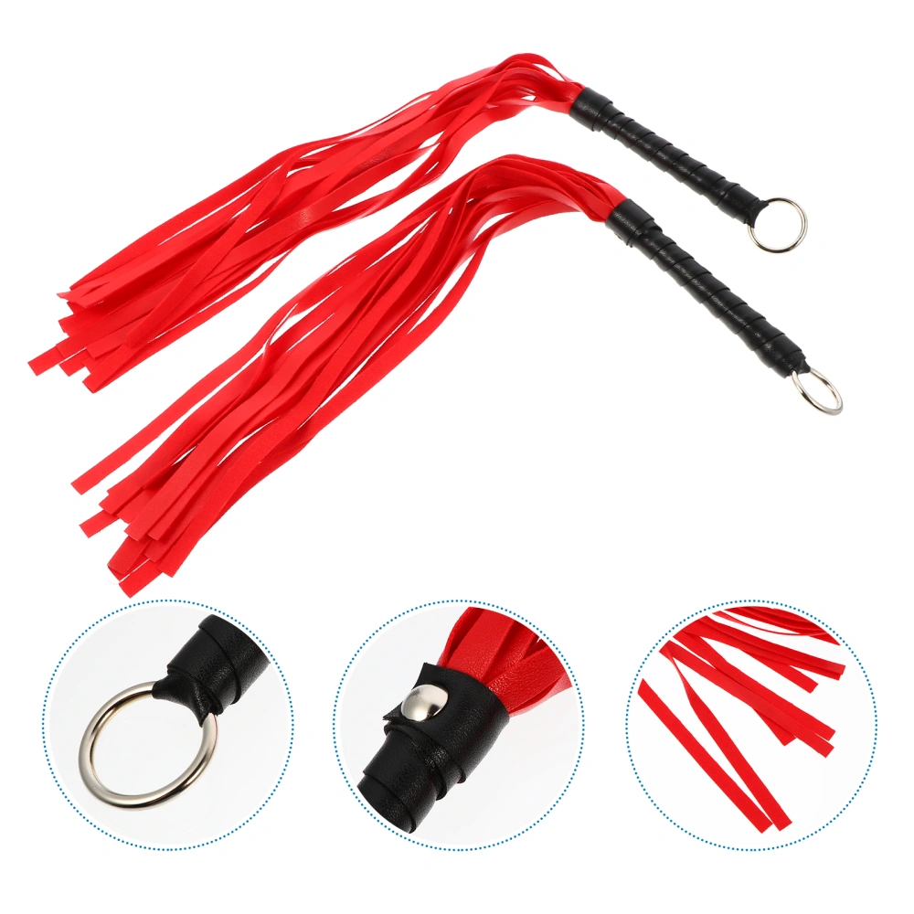 2pcs PU Leather Whips Spanking Flogger Adults SM Sex Toy for Bed Games