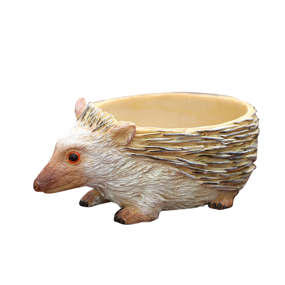 1PC Cartoon Hedgehogs Shaped Flowerpot Resin Hedgehog Shaped Flower Pot Adorable Ball Cactus Flower Pot Decor Creative Indoor Flower Pot Crafts for Home Store Use