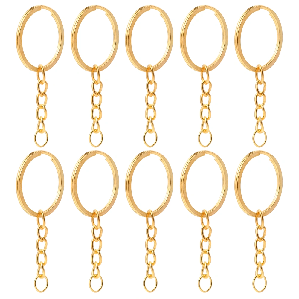 10Pcs Metal Blank Key Rings Split Key Holder Rings DIY Key Chain Accessories