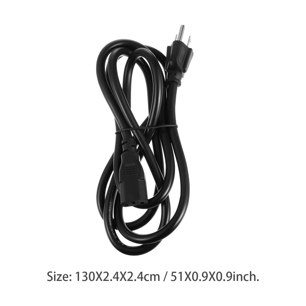 16AWG 3-Prong Power Cord Computer Host Display Power Extension Cord US Plug