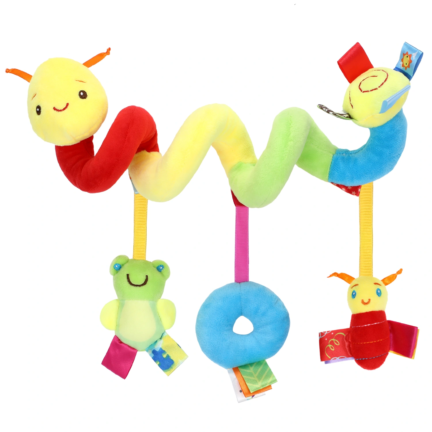 Crib Hanging Toy Spiral Hanging Stroller Toy Cartoon Cloud Sun Toy for Stroller